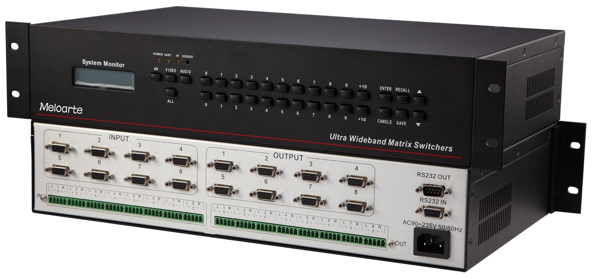 VGA信号矩阵（-A带音频） 型号：VGA-W0404-VGA-W242